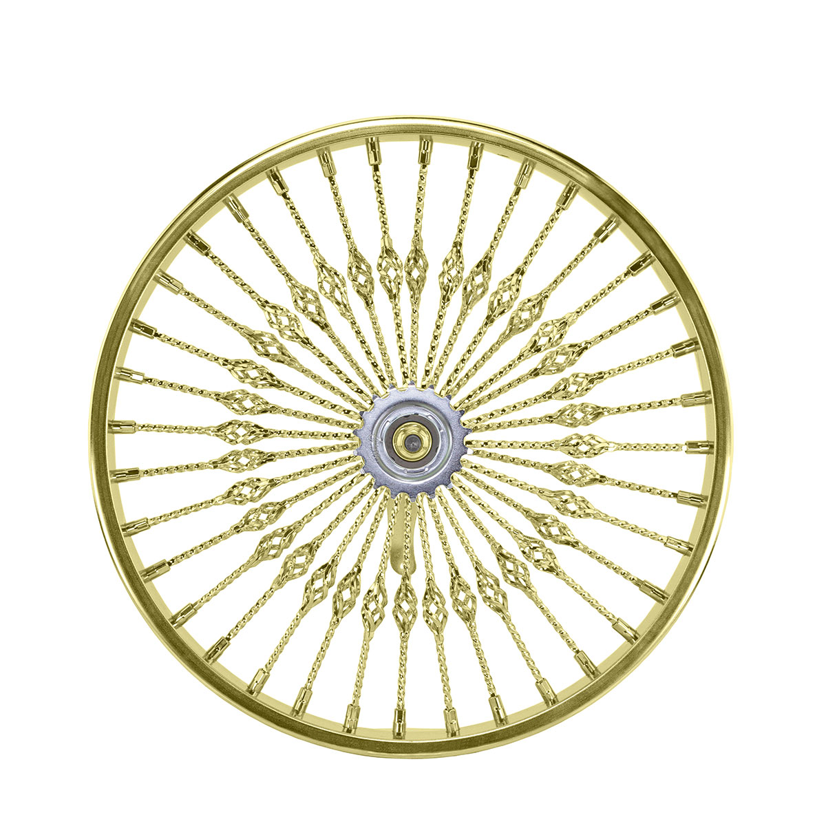 20 Inch x 32mm Steel Coaster Twisted Cage 36 Spoke 8GGold...